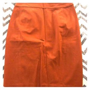 Burnt orange pencil skirt